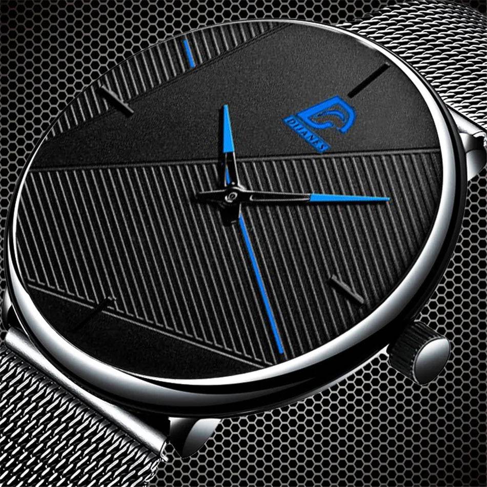 reloj hombre Watches Mens Minimalist Men's Fashion Ultra-thin Watch Simple Men Business Quartz Wristwatch relogio masculino - Zonashopper Express