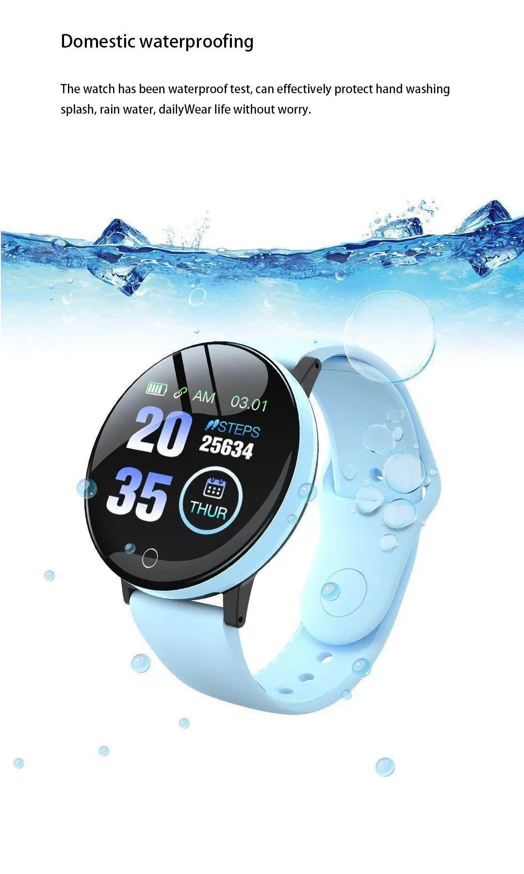 D18 Smart Watch Men Waterproof Smartwatch Women Kids Blood Pressure Monitor Fitness Tracker Watch Macaron Sport Bracelet Watches - Zonashopper Express