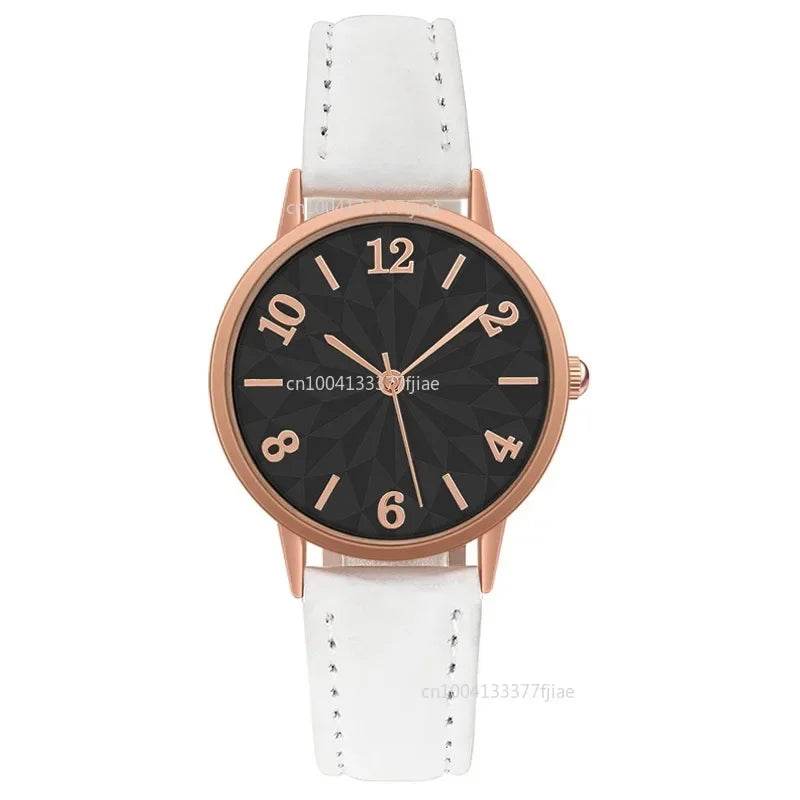 New Luxury Women's Watch Quartz Dial Digital Watch Frosted Leather Strap Ladies and Girls' Watch Reloj Para Dama Relojes - Zonashopper Express