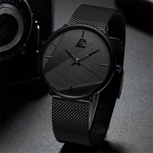 reloj hombre Watches Mens Minimalist Men's Fashion Ultra-thin Watch Simple Men Business Quartz Wristwatch relogio masculino - Zonashopper Express