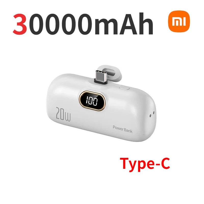 Xiaomi 30000mAh Mini Portable Power Bank 20W Fast Charging Capsual Spare External Battery For Huawei Samsung iPhone Xiaomi - Zonashopper Express