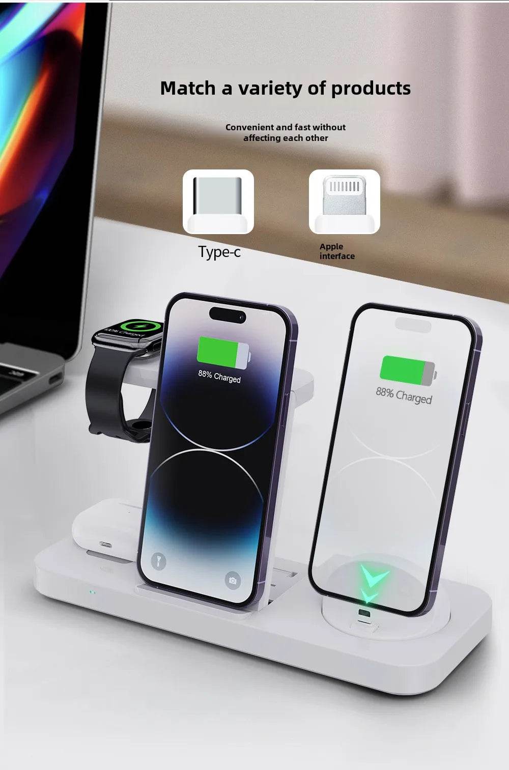Magnetic Charger Ultra High Speed Fast Charging Charger Wireless Portable Chargers Mobile Phone Chargers Stand for Cell Phone - Zonashopper Express