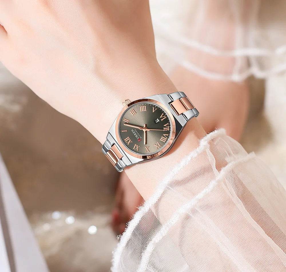 Curren 9095 watches for woman Simple Roman Dial Bracelet Purple Quart Watches for Lady Girl Fashion Brand relojes para damas - Zonashopper Express
