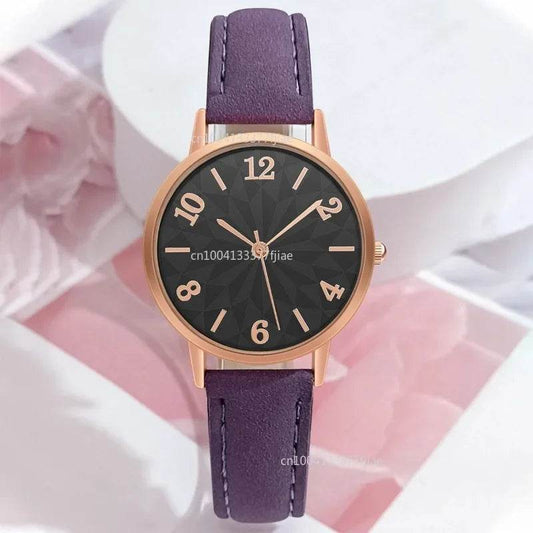 New Luxury Women's Watch Quartz Dial Digital Watch Frosted Leather Strap Ladies and Girls' Watch Reloj Para Dama Relojes - Zonashopper Express