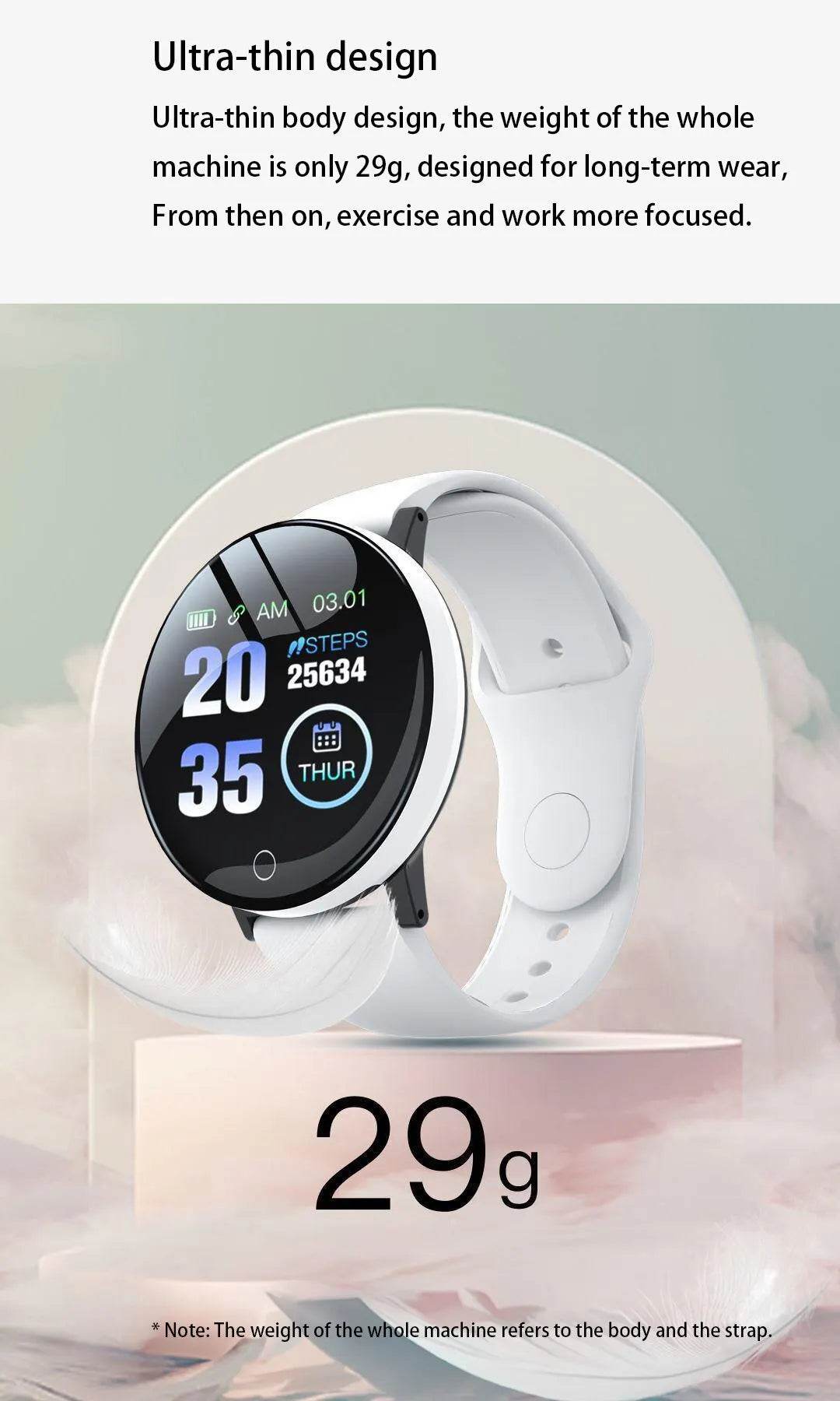 D18 Smart Watch Men Waterproof Smartwatch Women Kids Blood Pressure Monitor Fitness Tracker Watch Macaron Sport Bracelet Watches - Zonashopper Express
