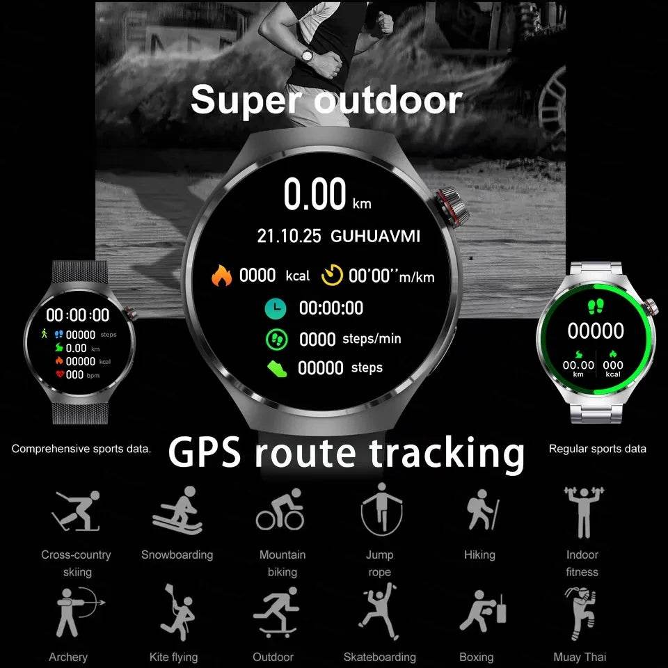 For HUAWEI Watch Pro GPS NFC Smart Watch Men 360*360 AMOLED Screen Heart rate Bluetooth Call IP68 Waterproof Man Smartwatch 2024 - Zonashopper Express